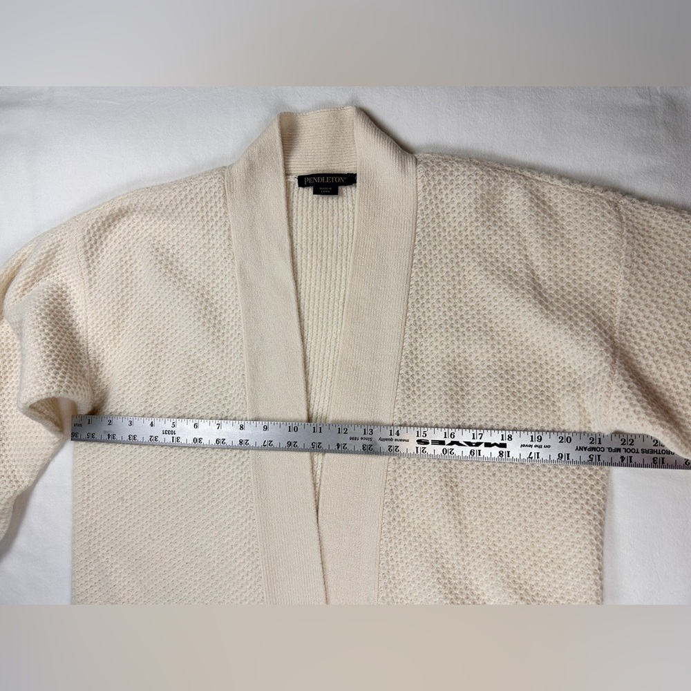 Pendleton Open Front Wool Angora Knit Cardigan Wo… - image 4